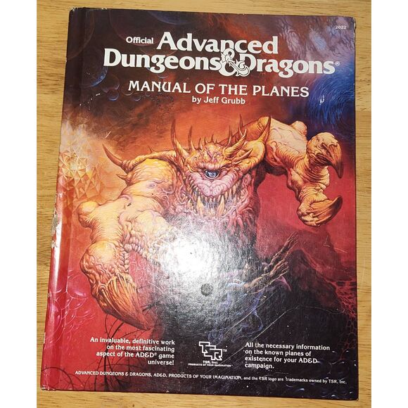 ADVANCED DUNGEONS & DRAGONS Manual Of The Planes 1987 HC BOOK Grubb TSR AD&D - Picture 1 of 9